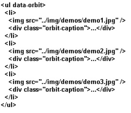 Zurb Foundation Framework Orbit Slider Code
