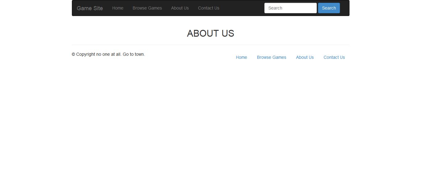 Twitter Bootstrap Game Site About US Page