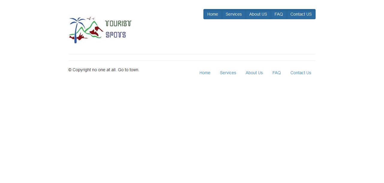 Twitter Bootstrap Tourist Spot Website Layout Page